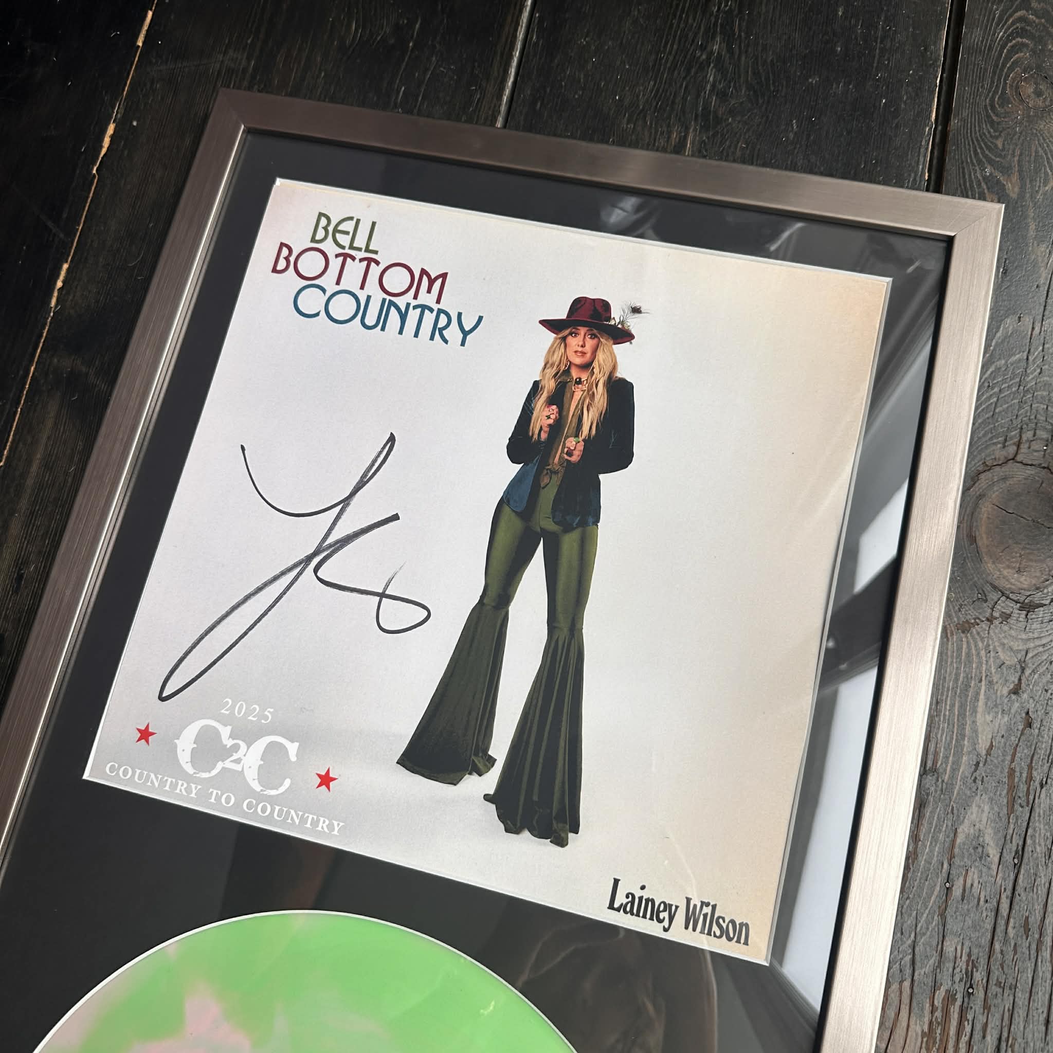 FRAMED Signed VINYL - Lainey Wilson | Bell Bottom Country