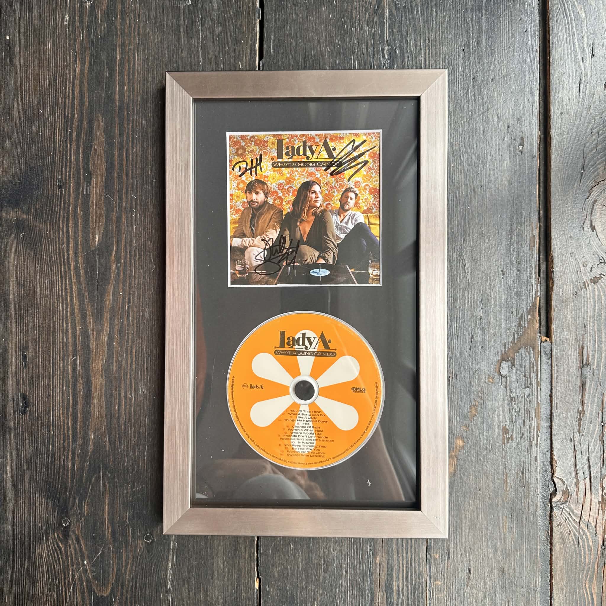 FRAMED Signed CD - Lady A | What a Song Can Do