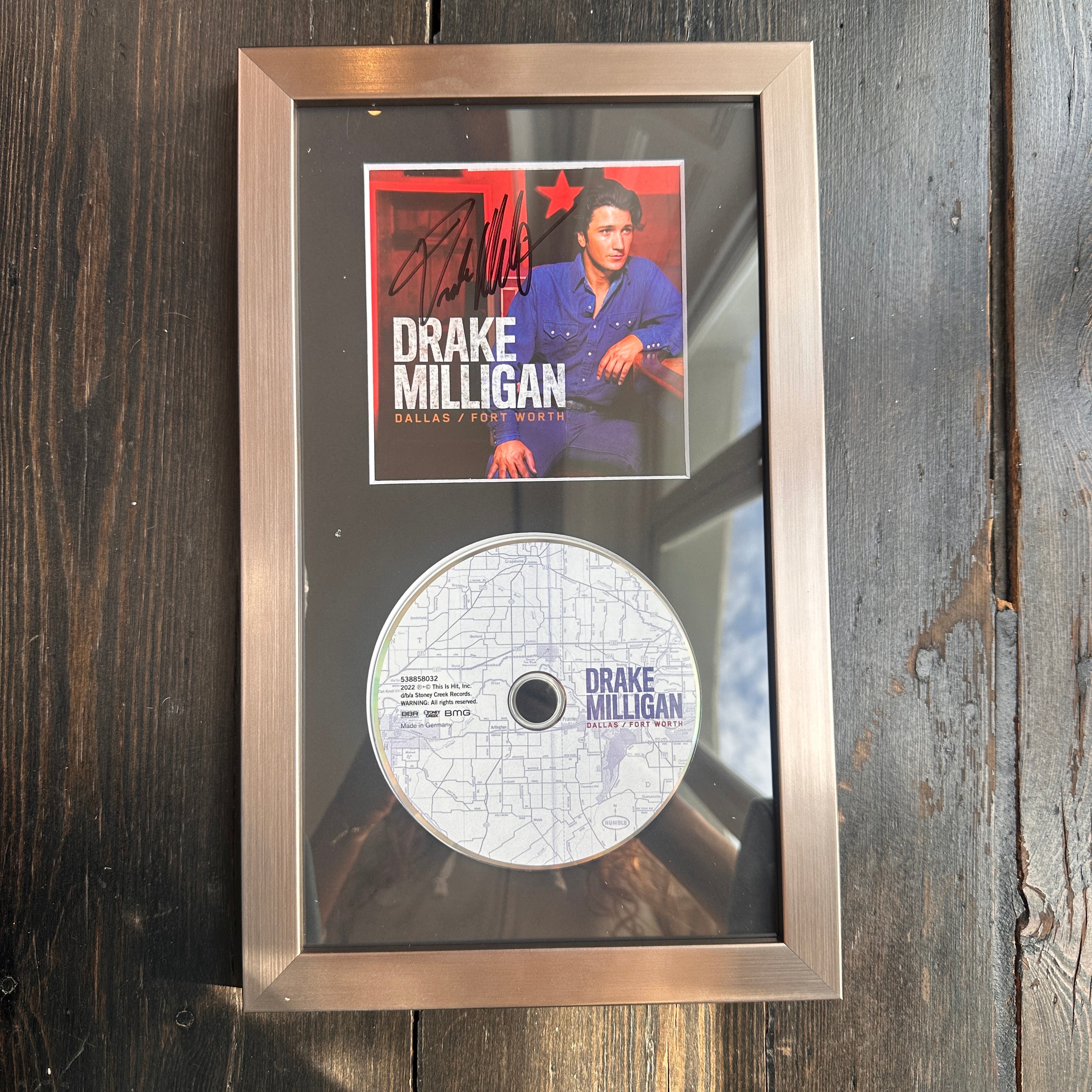 FRAMED Signed CD - Drake Milligan | Dallas / Fort Worth