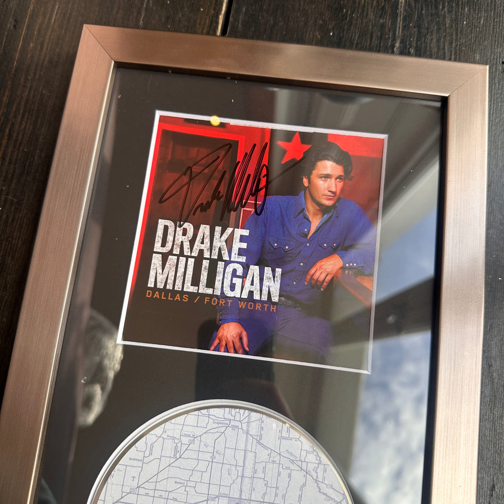 FRAMED Signed CD - Drake Milligan | Dallas / Fort Worth