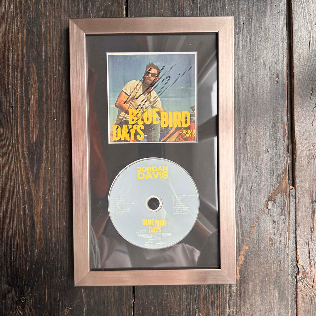 FRAMED Signed CD - Jordan Davis | Blue Bird Days