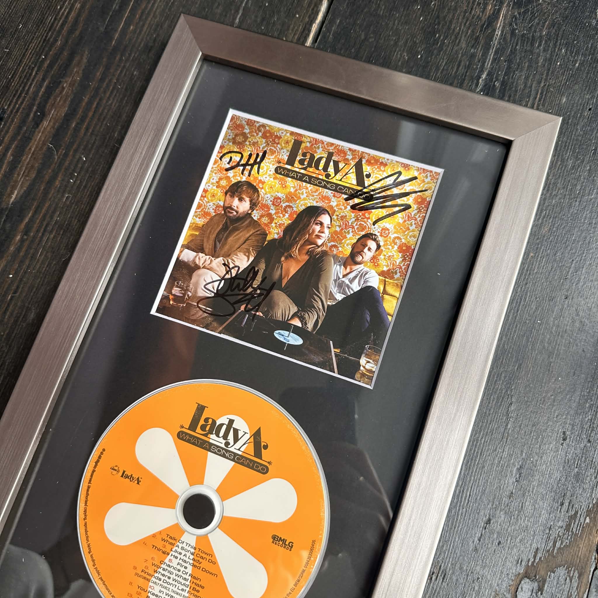 FRAMED Signed CD - Lady A | What a Song Can Do